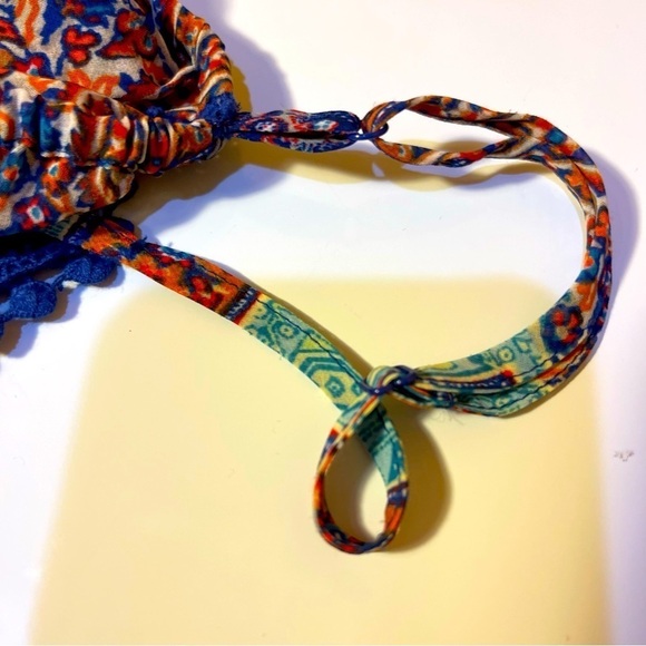 Collective CONCEPTS Spaghetti Strap Boho Summer Blouse Crochet Detail Festival S - Picture 6 of 13